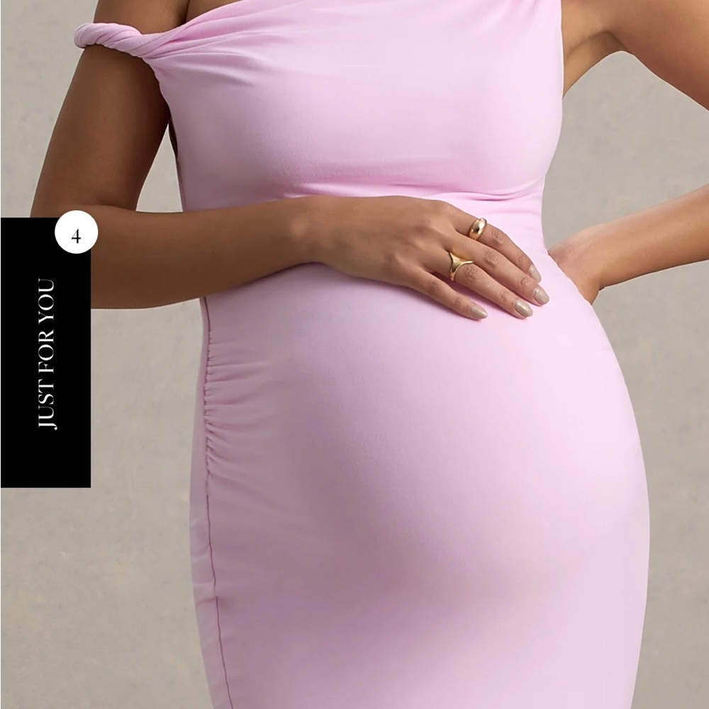 LITA
PINK TWISTED ASYMMETRIC MATERNITY MAXI DRESS - Picture 3 of 6